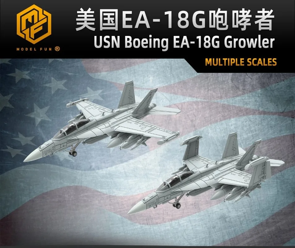 1/350 1/700 US Navy EA-18G Growler Carrier-based Electronic Warfare Fighter High Precision 3D Printed Resin Model Parts