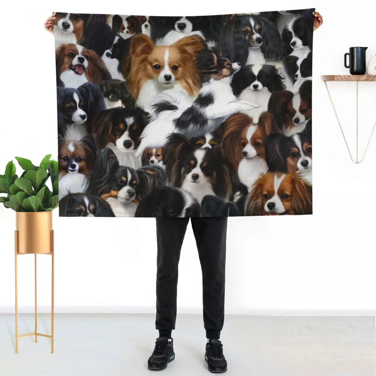 Fly little butterfly! Papillon and Phalene Collage Throw Blanket Kid'S funny gift Plush Heavy Blankets For Sofas Blankets