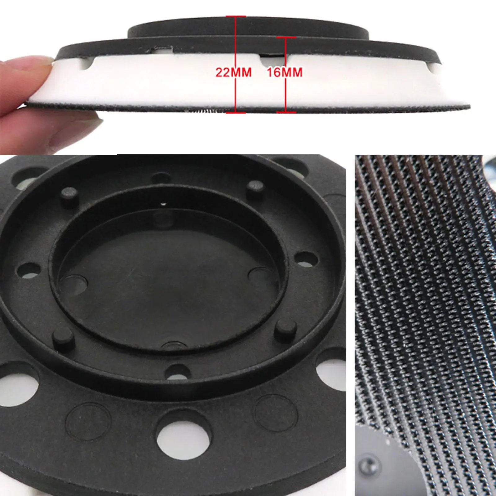 

Sanding Pad Sanding Block with 8 Hole Polisher Tools Repair Parts Premium
