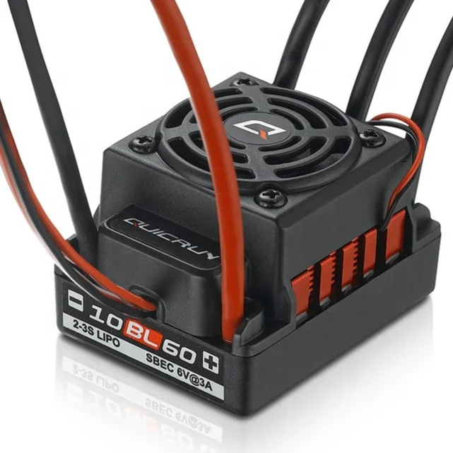 

HobbyWing QuicRun WP 10BL60 Brushless Waterproof 60A ESC 2-3S for 1/10 RC Car Buggy Truck Monster Truggy Rock