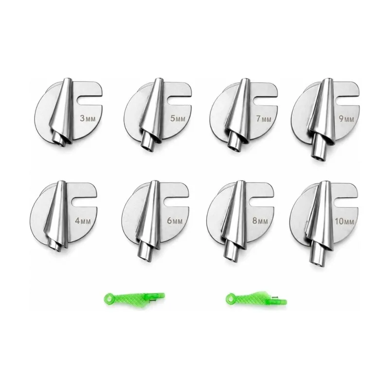 M11K-Universal For Sewing Machine Foot 8Pcs Rolling Hemmer Attachment, For Sewing Machine Roll Hems, Seam Presser Foot(3-10MM)