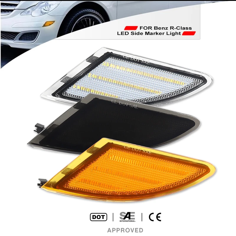2X LED المصد الأمامي الجانب ماركر بدوره مصباح إشارة لمرسيدس بنز R-Class W251 R320 R350 R500 R63 AMG 2006-2010