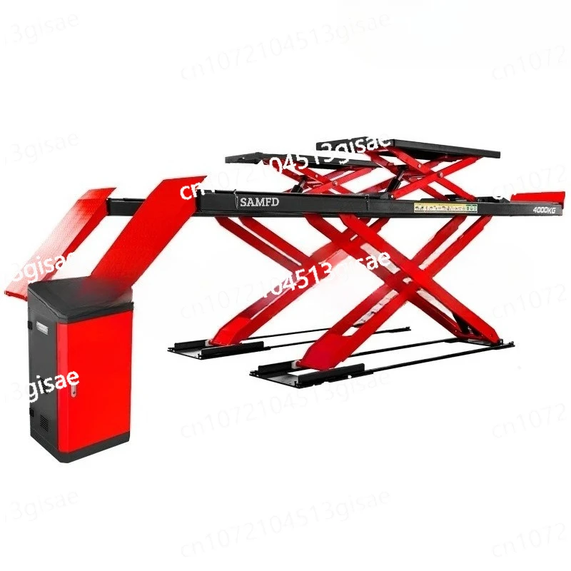 No digging pit underfloor heating car maintenance equipment, lift 4-ton scissor car lift