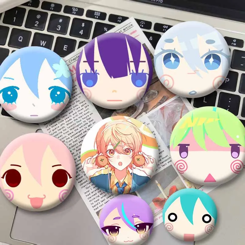 Game Anime Project Sekai Chibi Enamel Pins Otori Emu Asahina Momoi Airi Brooch Cartoon Jewlery Badge Clothes Bag Decor Ornament