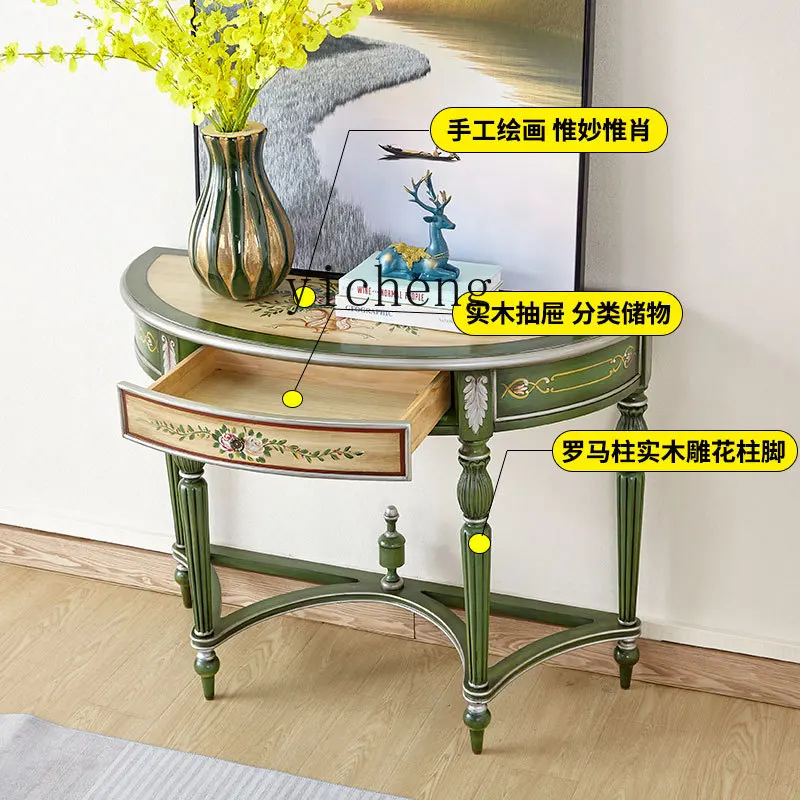 t-20 semicircular hand-painted living room solid wood porch frame corridor aisle foyer entry decoration