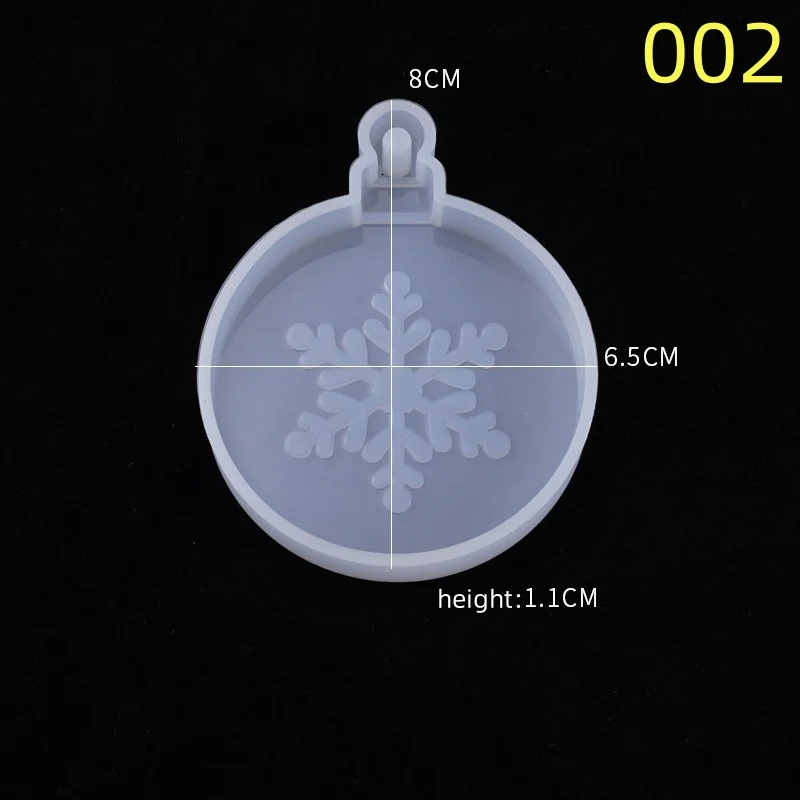 Moule à Colle en Forme de Goutte de Clip, Flocon de Neige Circulaire, Bijoux en Silicone, DIY