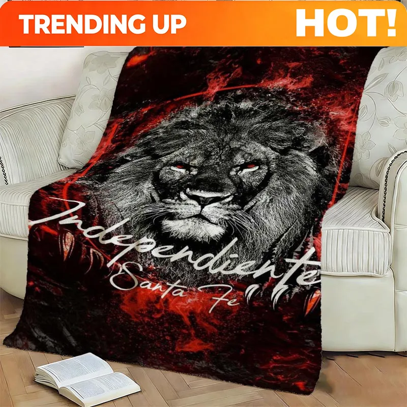 Customize 1pc Independiente Santa Fe Fleece Blanket - Soft And Warm, Suitable for All Seasons, Perfect for Use on Sofas, Camping