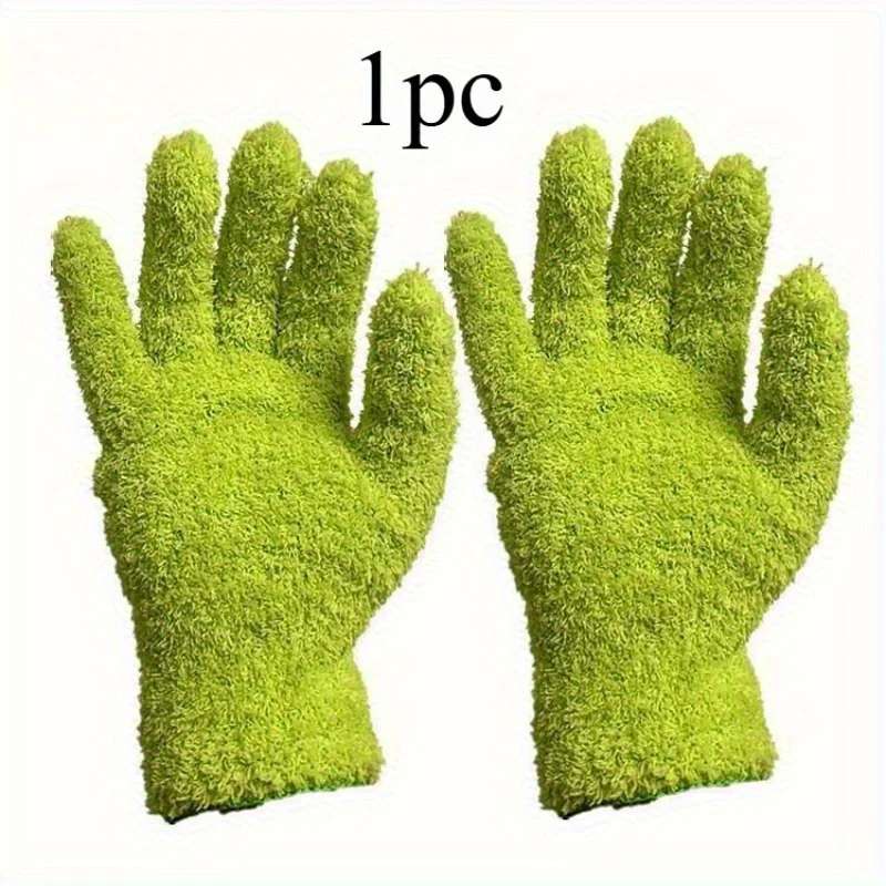 قفازات غبار من الألياف الدقيقة عالية الكثافة، قفازات تنظيف مرنة قابلة للتنفس للسيارات والقوارب المنزلية، مادة PVC متينة