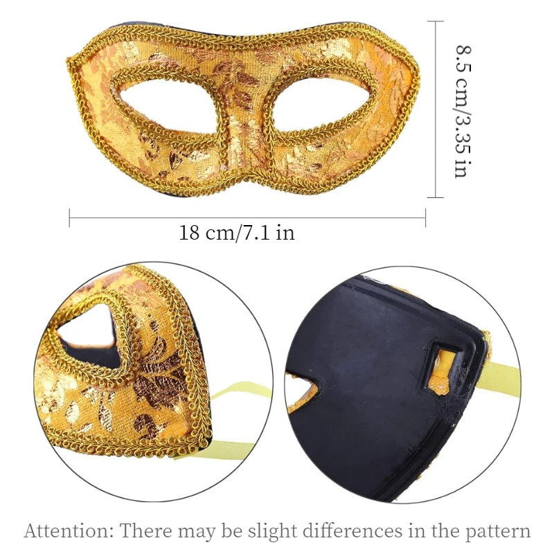 7/14/28Pcs Mardi Gras Carnival Mask Venetian Masks Vintage Antique Masks Masquerade Masks Unisex Half Face Party Masks 7 Colors