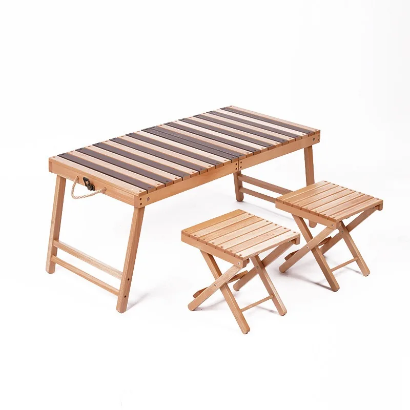 One Table and Two Stools Set Folding Table and Chair Set New Outdoor Camping Picnic Folding Table and Chairs