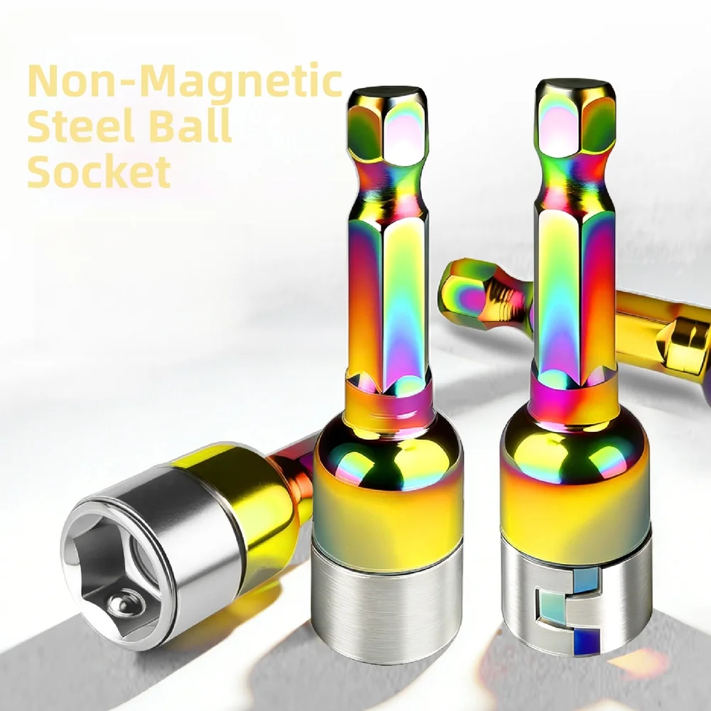 2/3pcs 8mm Hex Ball Socket Bit High Torque Non Magnetic Quick Release For Impact Driver Steel Adapter Hexagon Socket