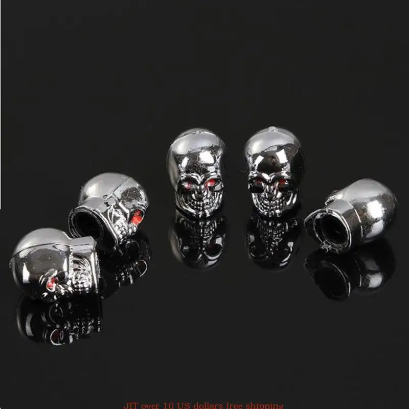 

5Pc Skull Tyre Tire Wheel Car Auto Valves Dust Stem Cover BicycleMotocycle