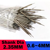 5~100Pcs 0.4mm 0.8mm 1mm 1.5mm ~3mm Diamond Coated 2.35mm Tipped Drill Bit for Tile Jewellery Glass Shank Diameter Extend Gems