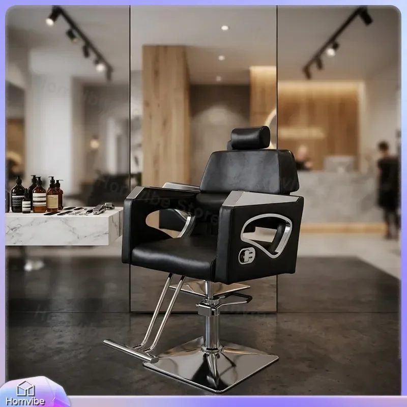 for Barber Chair Reclining Lifting Salon Hair Cutting Stool Shaving Recliner Professional Hydraulic Beauty Equipment for