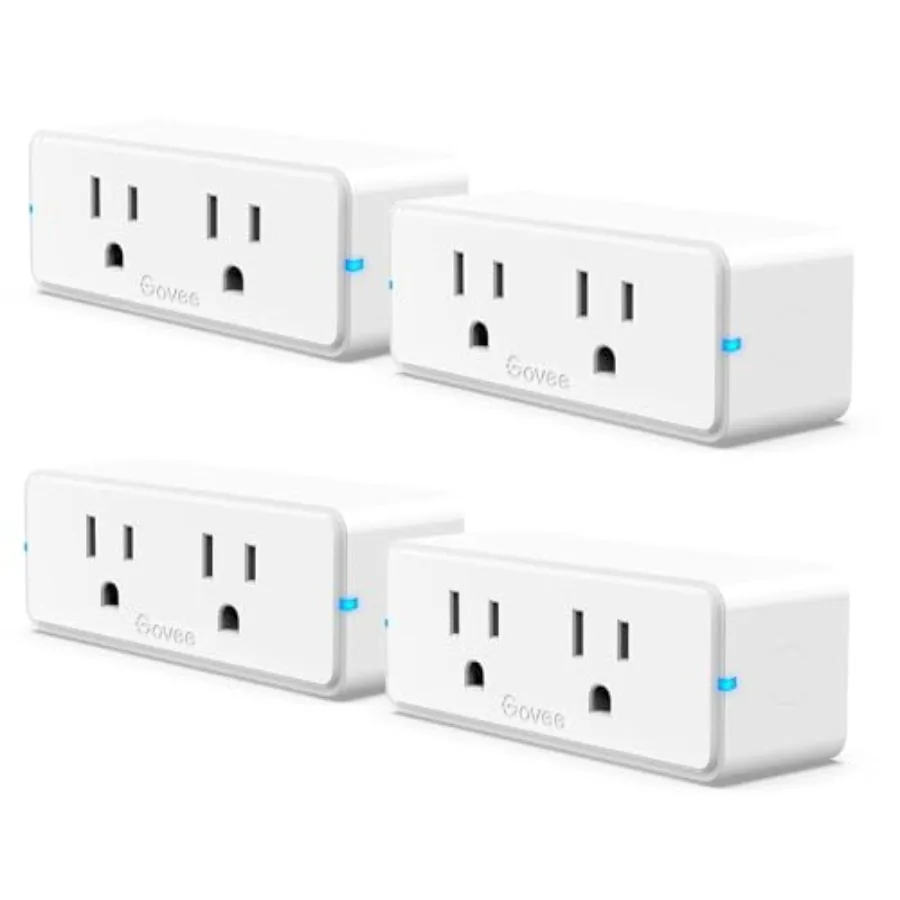 

Dual Smart Plug Pack 15A WiFi Bluetooth Outlet Work with Alexa and Google Assistant -in-1 Compact Design Home App Control Remot