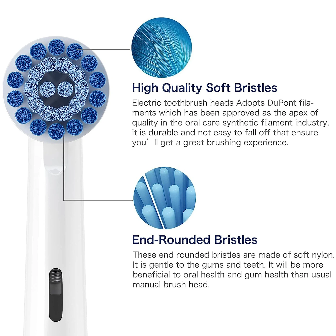 16 Pack Sensitive Gum Care Replacement Brush Heads Compatible with Oral b Braun Electric Toothbrush.