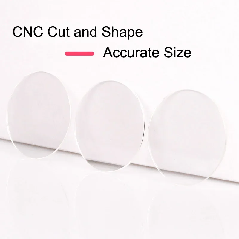 Set of 2PCS Thickness 1.5mm Flat Mineral Watch Crystal 18mm to 40mm Round Watch Glass Replacement Lens Repair Tool Part