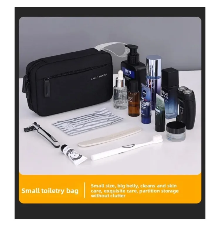Große Kapazität Leichtgewichtige Wasserdichte Kosmetik-Organizer-Tasche mit Fächern Faltbare Make-up- und Toilettenartikel-Tasche – Detail 6
