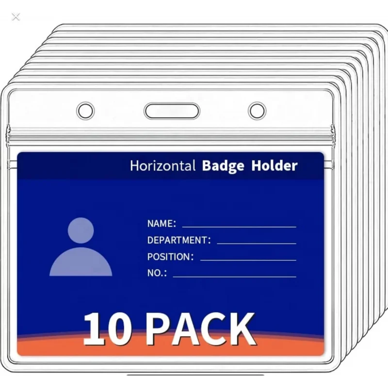 

4x3 Vaccination Card Holder 10pk. Waterproof Scratch Less and Zip Resealable. ID Badge Holder, Immunization Card Protector,
