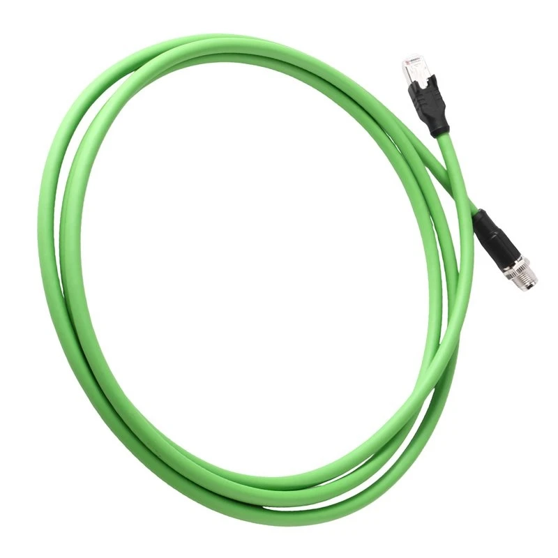 Industrial 8P X-Type Code For M12 X-Shape To RJ45 8Pin Connector Wire Gigabit Ethernet Data Transmission Network Cable