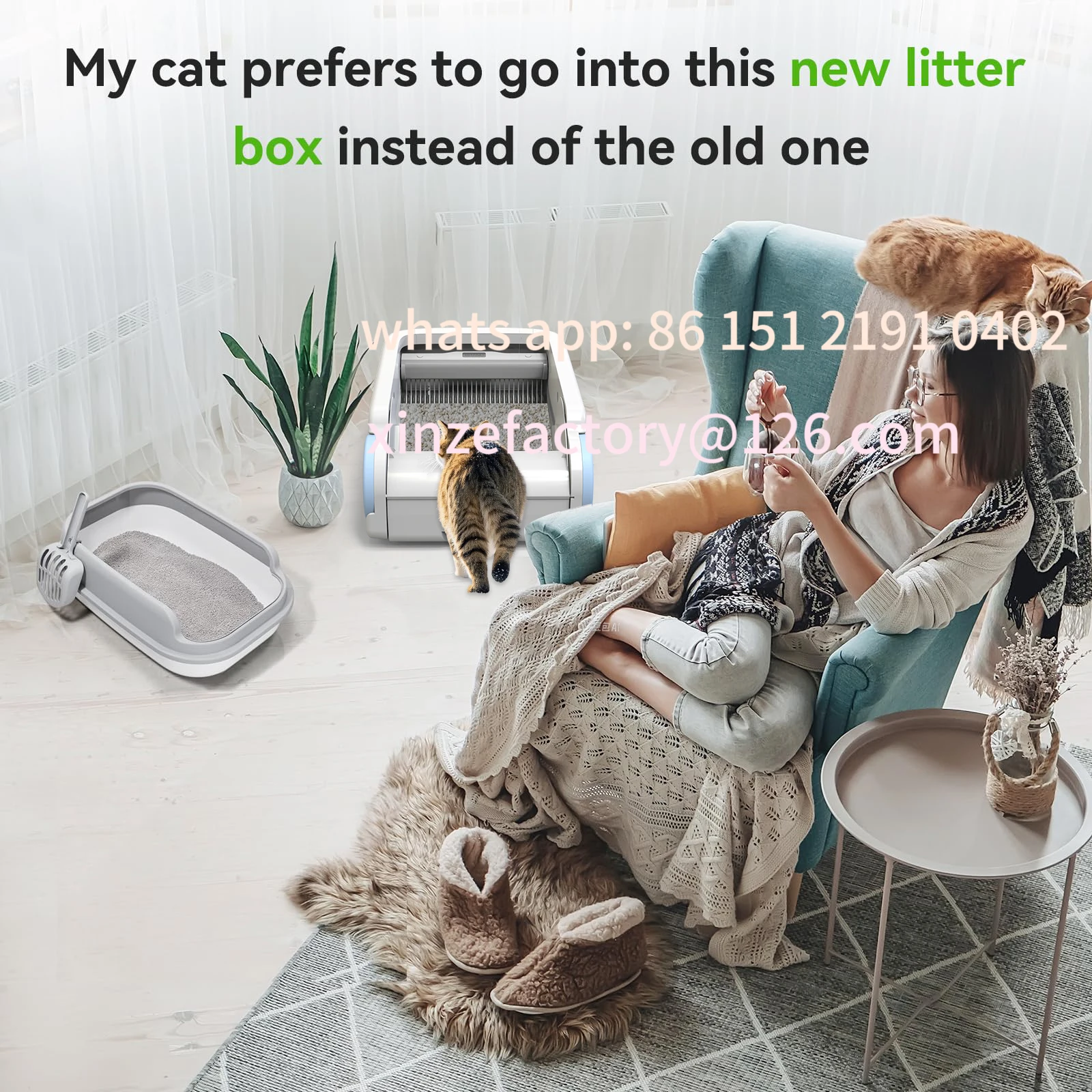 Customizable Elecpet Intelligent Cat Litter Box Auto Cleaning for Cats & Accessories Toilet Pets Litter Automatic Cats Box