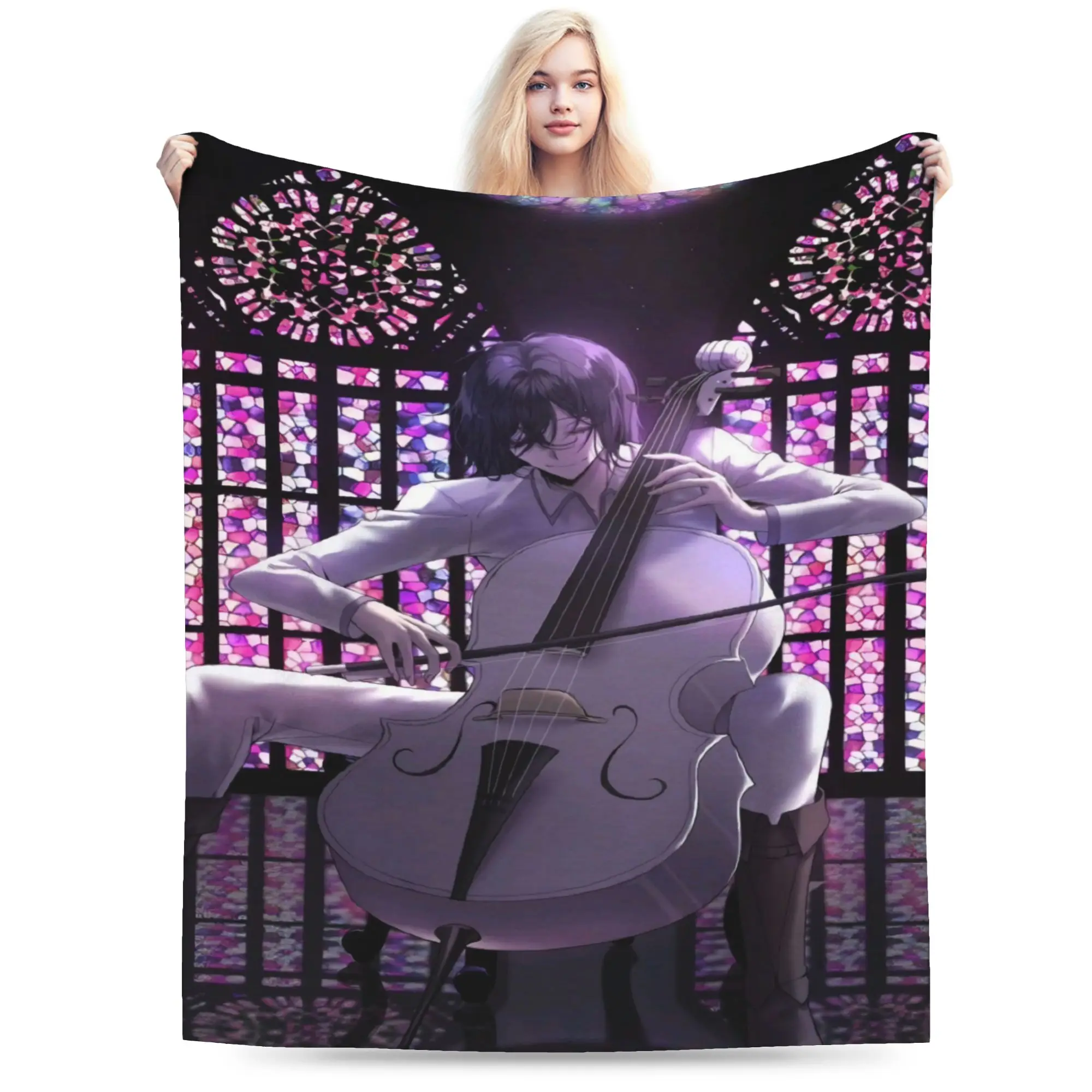 Fyodor D From B-Bungo Stray Dogs Blanket  Travel Office Flannel Bedding Throws For Outdoor Warm Soft Custom Quality Bedspread