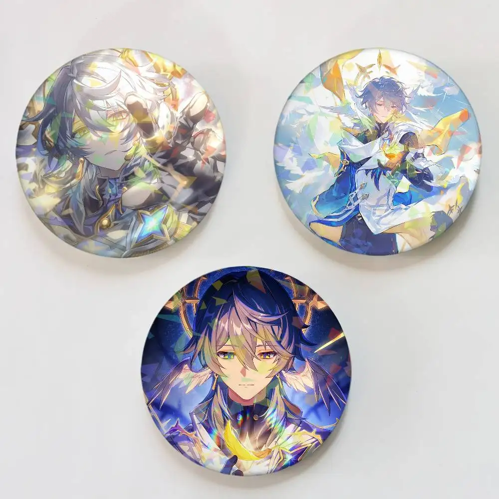 Honkai Star Rail Sunday Laser Button Pins Backpack Clothing Decor Brooch Fiction Badge Jewelry Gifts