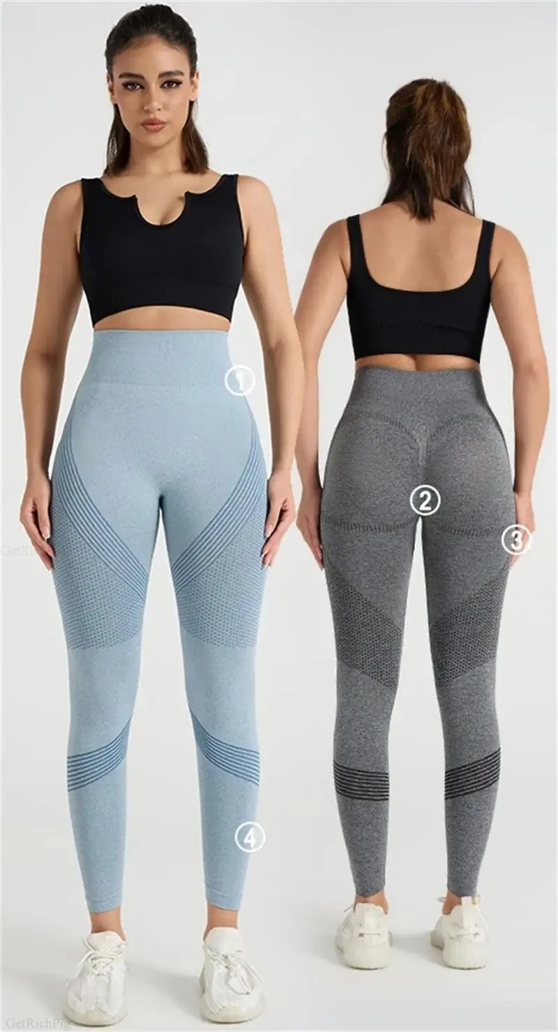 

High Waist Fitness Leggings Striped Mesh Women Leggings High Waist Hip Liftting Outdoor Trainning Running Fashion Elastic Pants