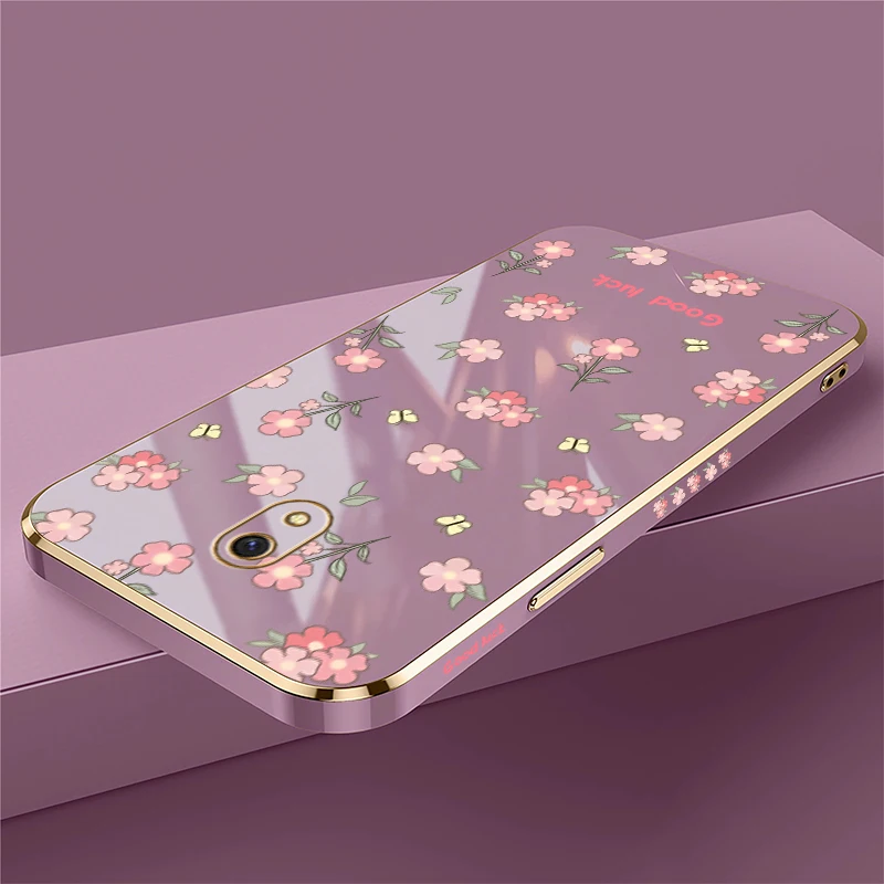 TPU Soft Phone Case For Xiaomi Redmi 8 7 5 Plus 9T 9i 9C NFC 9A Sport 9 Power 8A Pro 7A Cute Flower Pattern Plating Cases