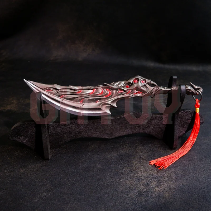 

22cm/8.66in Valorant Flood Fury Flame Single hand Knife Game Peripheral katana knife Metal Crafts Ornaments Weapon Model Boy Toy