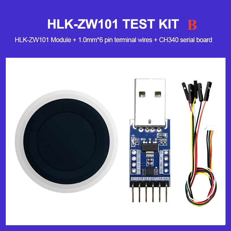 HLK-ZW101 modulo di elaborazione delle impronte digitali a semiconduttore impronta digitale capacitiva con dito di rilevamento delle dita a bassa potenza ZW101