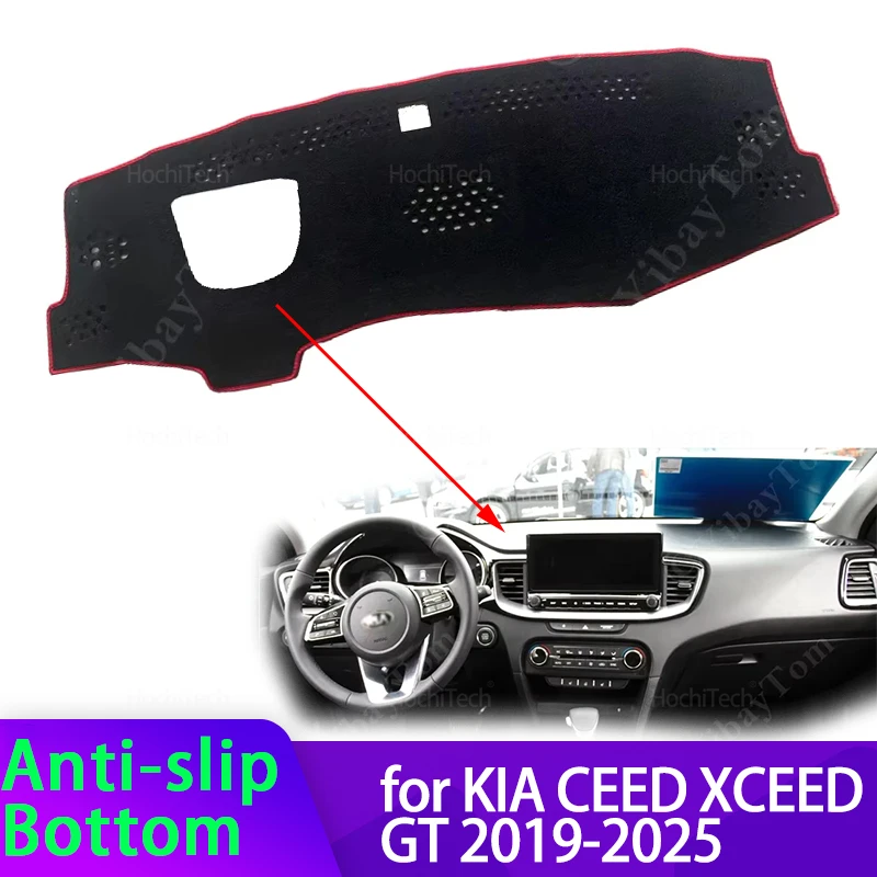 

For KIA CEED XCEED GT 2019 2020 2021 2022 2023 2024 2025 Dashboard Mat Dashmat Cover Pad Sunshade Carpet Accessories