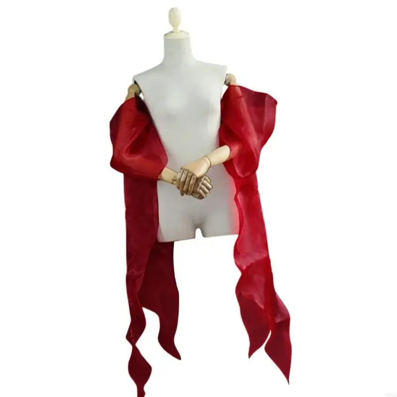 2025 New Bridal Sleeves Seethrough Sheer Detachable Arm Covers Decorative Trailing Floating Sleeves For Bride Photography Props