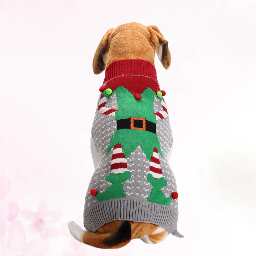 

Clown Pet Sweater Gray For Small Large Dogs Puppy Clothing Dog Christmas Clothes Winter Holiday Party Theme Pet Sweaters