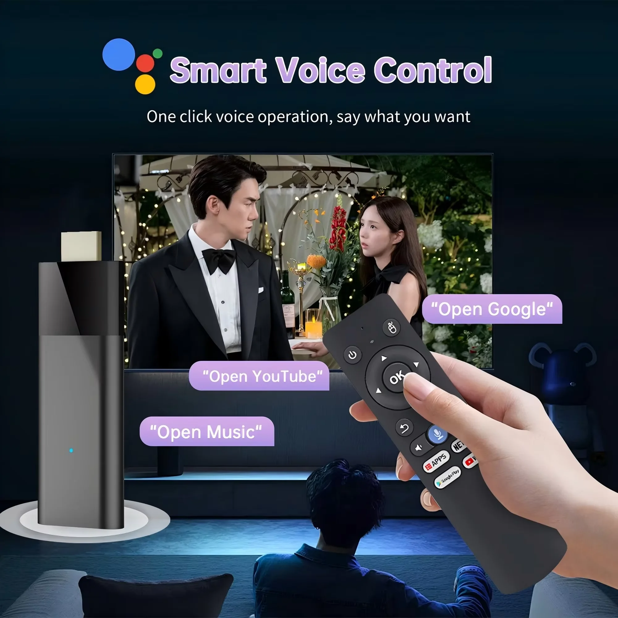 Clé TV intelligente Q12 8K décodeur Android 14 TV Box Allwinner H313 8GB 32GB 64GB 128GB Google Assistant Netflix 8K lecteur multimédia