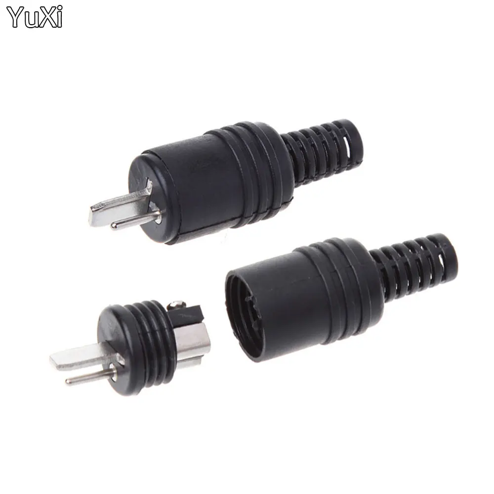 YUXI 1PCS 2 Pin DIN Speaker Wire Plug 2P Hifi Loudspeaker Cable Solder Connector Male Female Socket