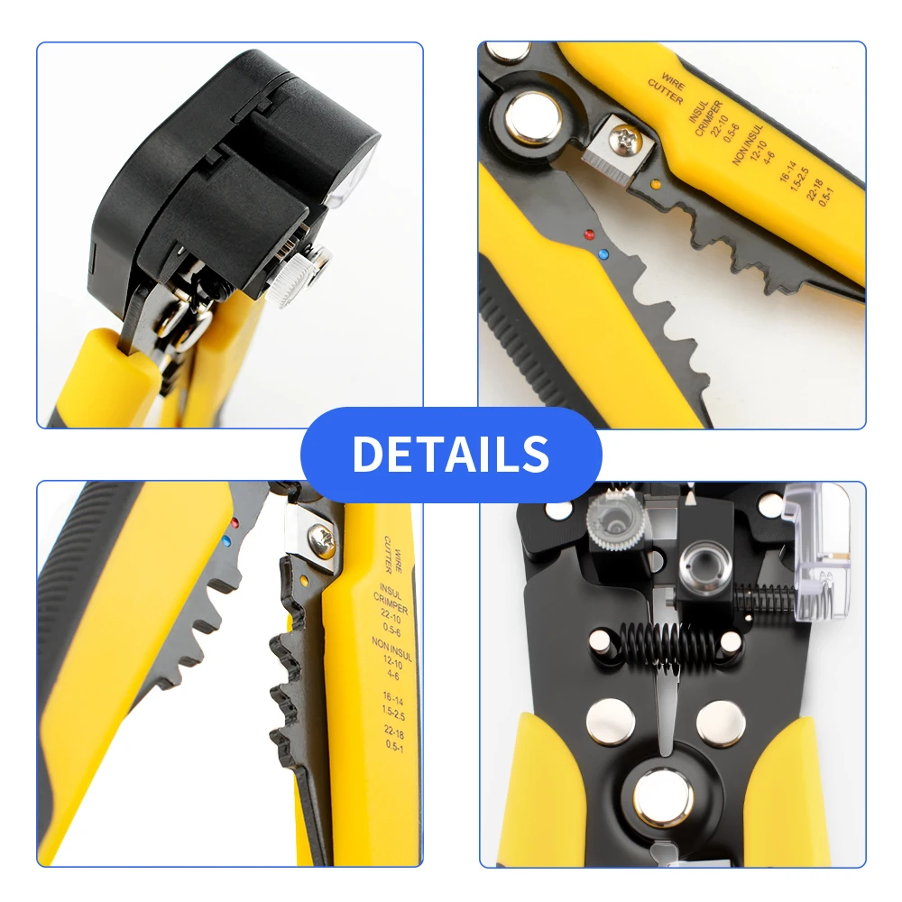 Professional Electrician Wire Pliers Cable Wire Stripper Cutter Crimper Automatic Crimping Stripping Tool