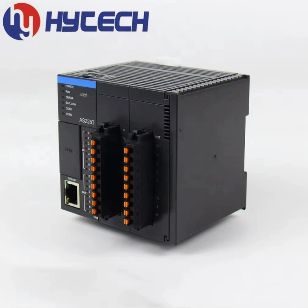 AS228T-A PLC Programmable Controller AS200 Series 28 Point CPU Host Module 16DI 12DO NPN Output Industrial Automation