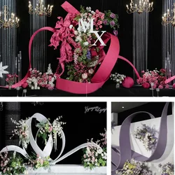 Fabric Sock Cover Decor Wedding Free Curve Wave Arc Spiral Variable Elastic Cloth Modeling Event Decor fits for 35CM PVC Board