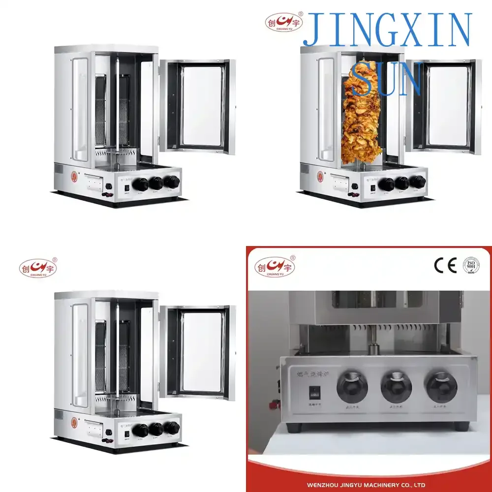 Shwarma Making Machine for Meat Products Shawarma Toaster Equipment for Food Service Commercial Kitchen Rotisserie Grill