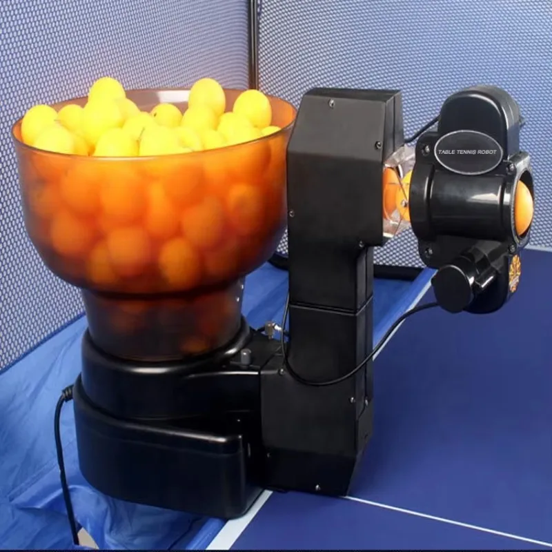 حار بيع التلقائي تنس طاولة تخدم آلة إطلاق عشوائي بينغ بونغ الكرة المدرب الكهربائية التحكم عن بعد بينغبونغ روبوت