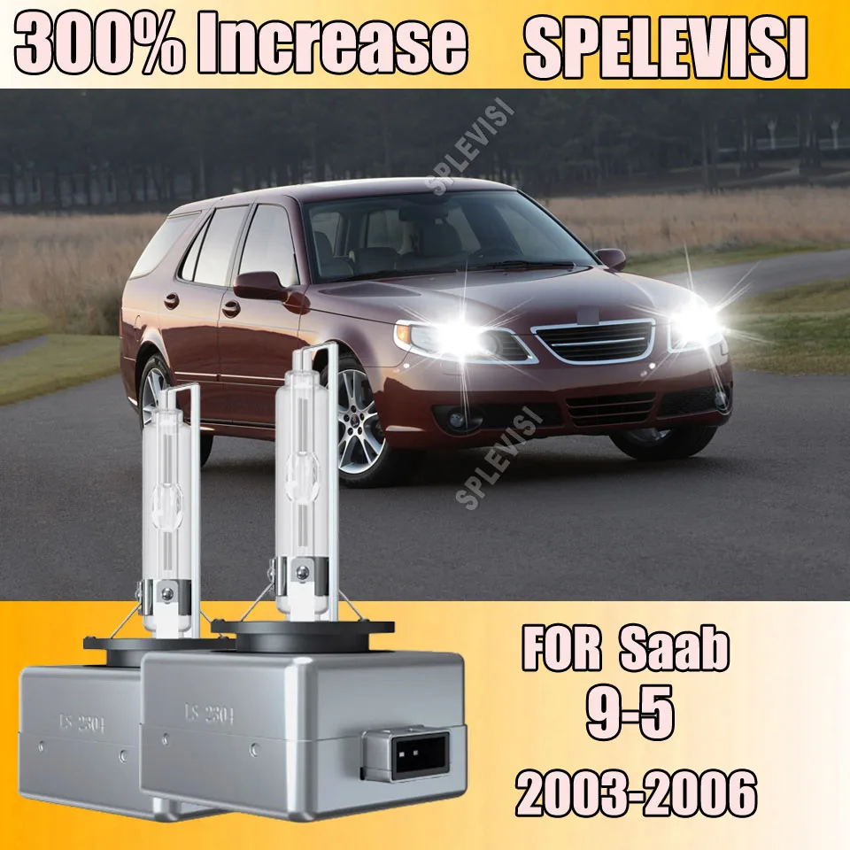 

2 шт. 35 Вт D1S HID ксеноновая лампа автомобильная фара 6000K авто свет для Saab 9-5 2003 2004 2005 2006