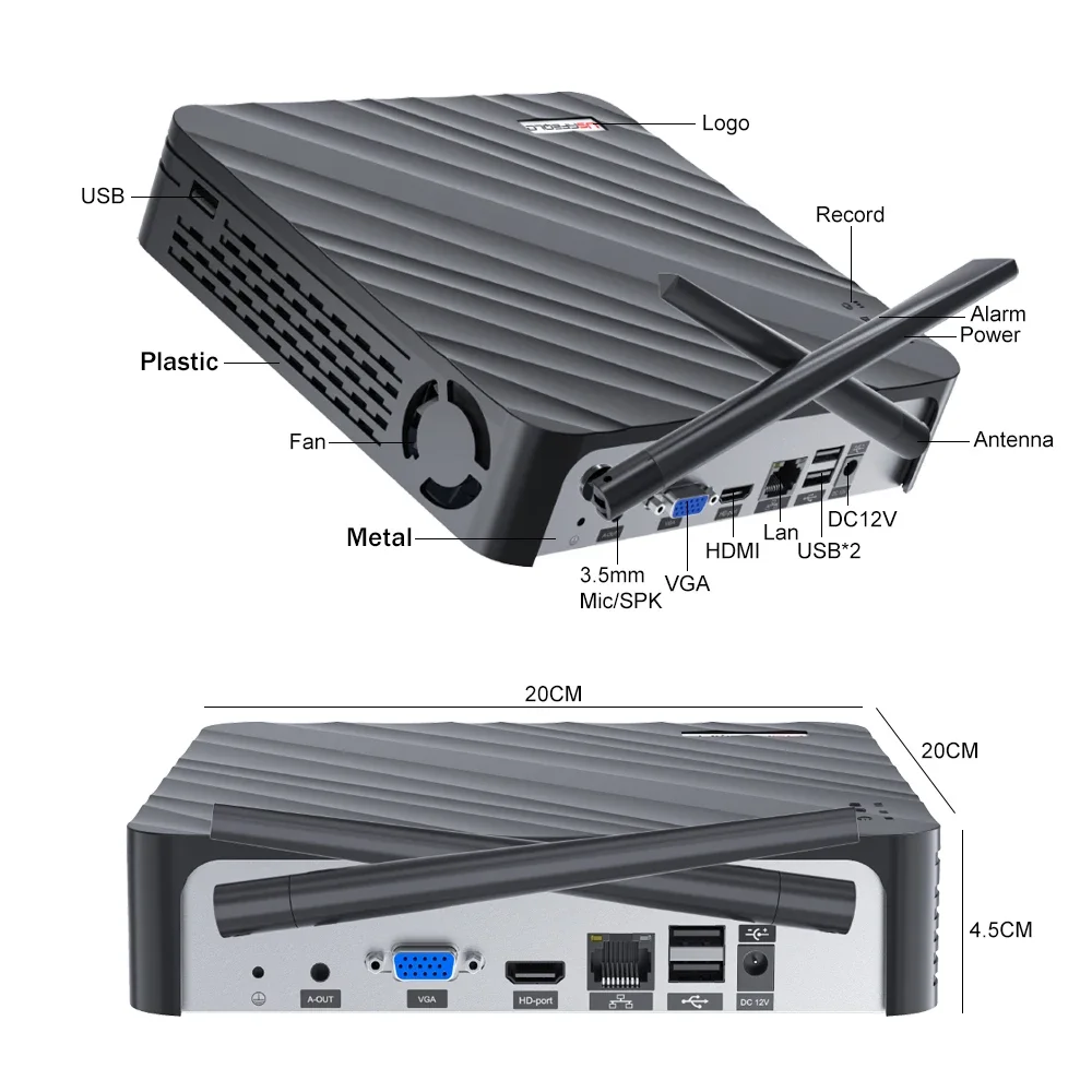 Imagem -06 - sem Fio Cctv Sistema de Câmera de Segurança Kit de Câmera Wifi Conjunto de Vigilância de Vídeo de Áudio em Dois Sentidos 5mp 8ch Nvr