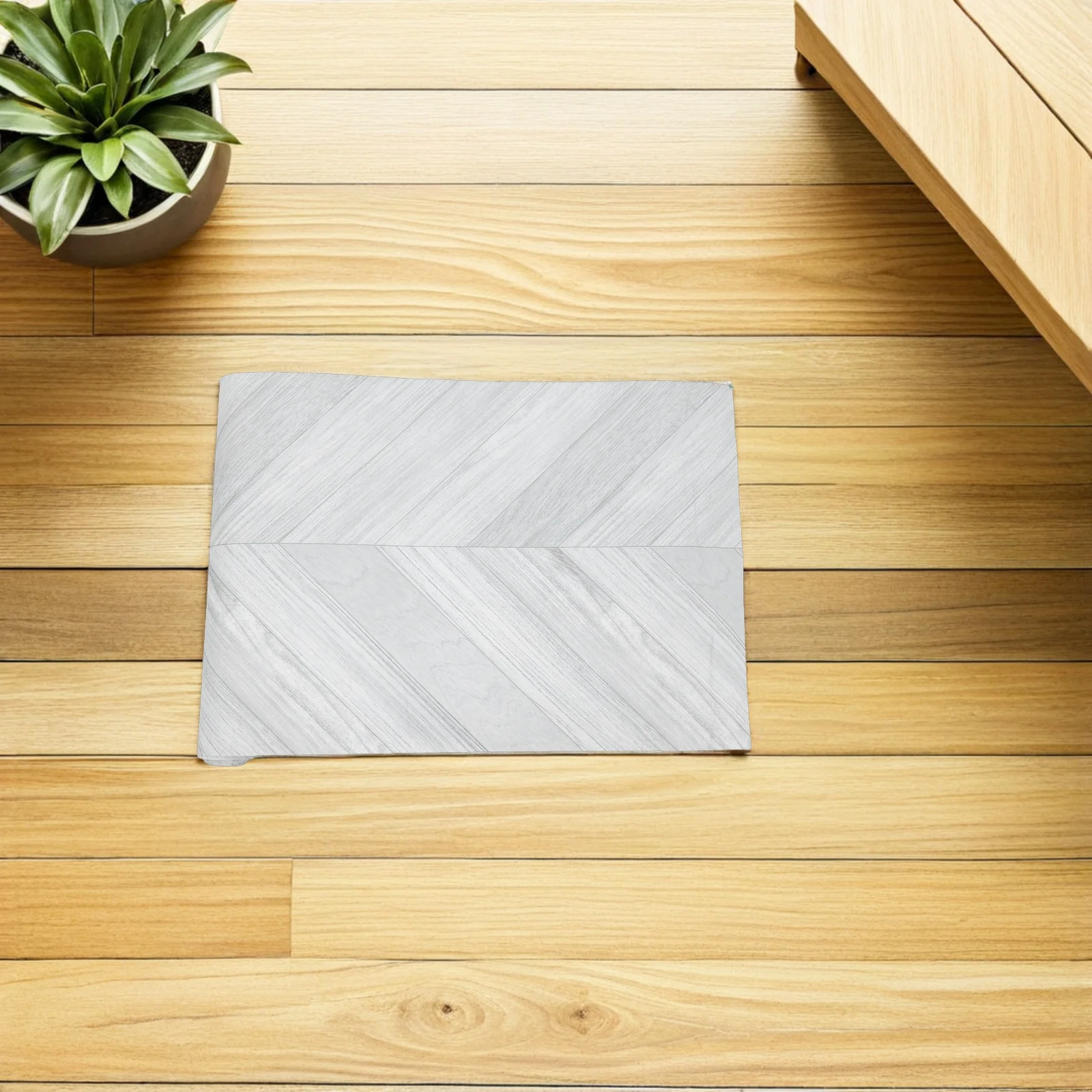 1 Roll Self-Adhesive Pvc Flooring Wood Pattern Waterproof Wear-Resistant Diy Slip-Resistant For Home Office Supermarket