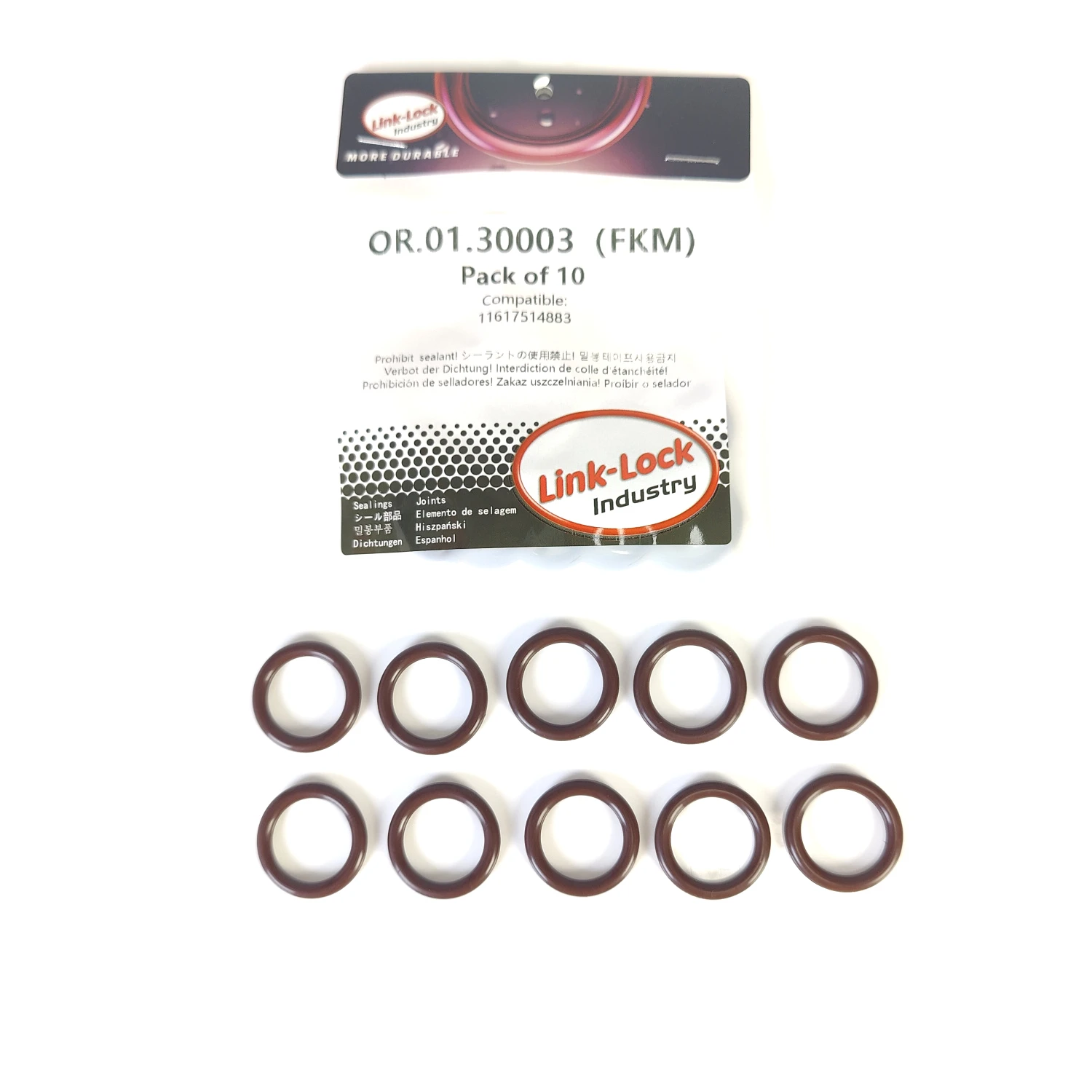 

10PCS FKM Viton OR.01.30003 Engine Intake Pipe O-Ring 11617514883 for BMW N42 N43 N46 N62