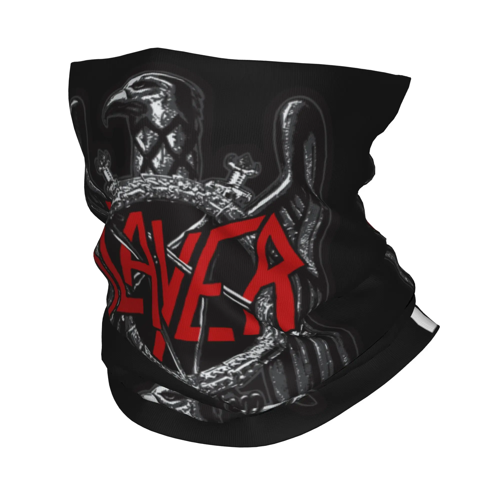 Custom Slayers Logo Bandana Neck Gaiter UV Protection Face Scarf Cover Men Women Heavy Metal Thrash  Headband Tube Balaclava