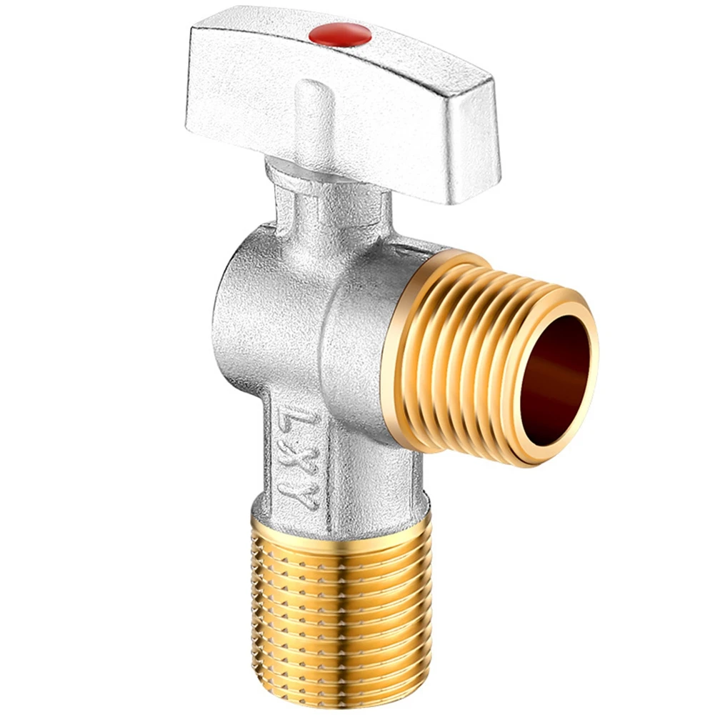 ABKO-2PCS válvula de bola de entrada de agua fría y caliente de latón 20mm válvula de parada del fregadero del baño conexión del inodoro regulador de presión de agua