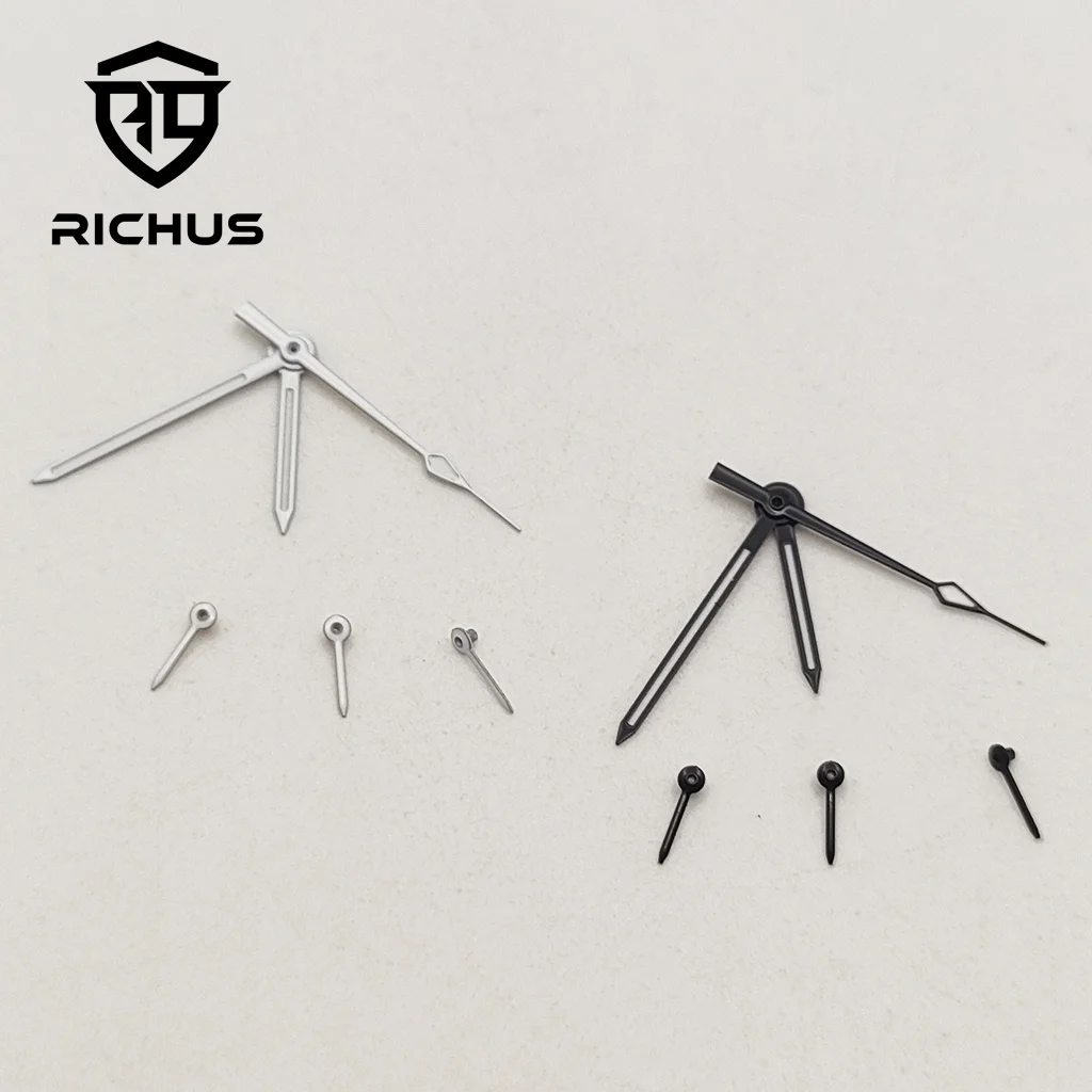 Стрелки часов RICHUS VK63, белые, черные, зеленые светящиеся стрелки VK63, кварцевые стрелки, аксессуары для часов