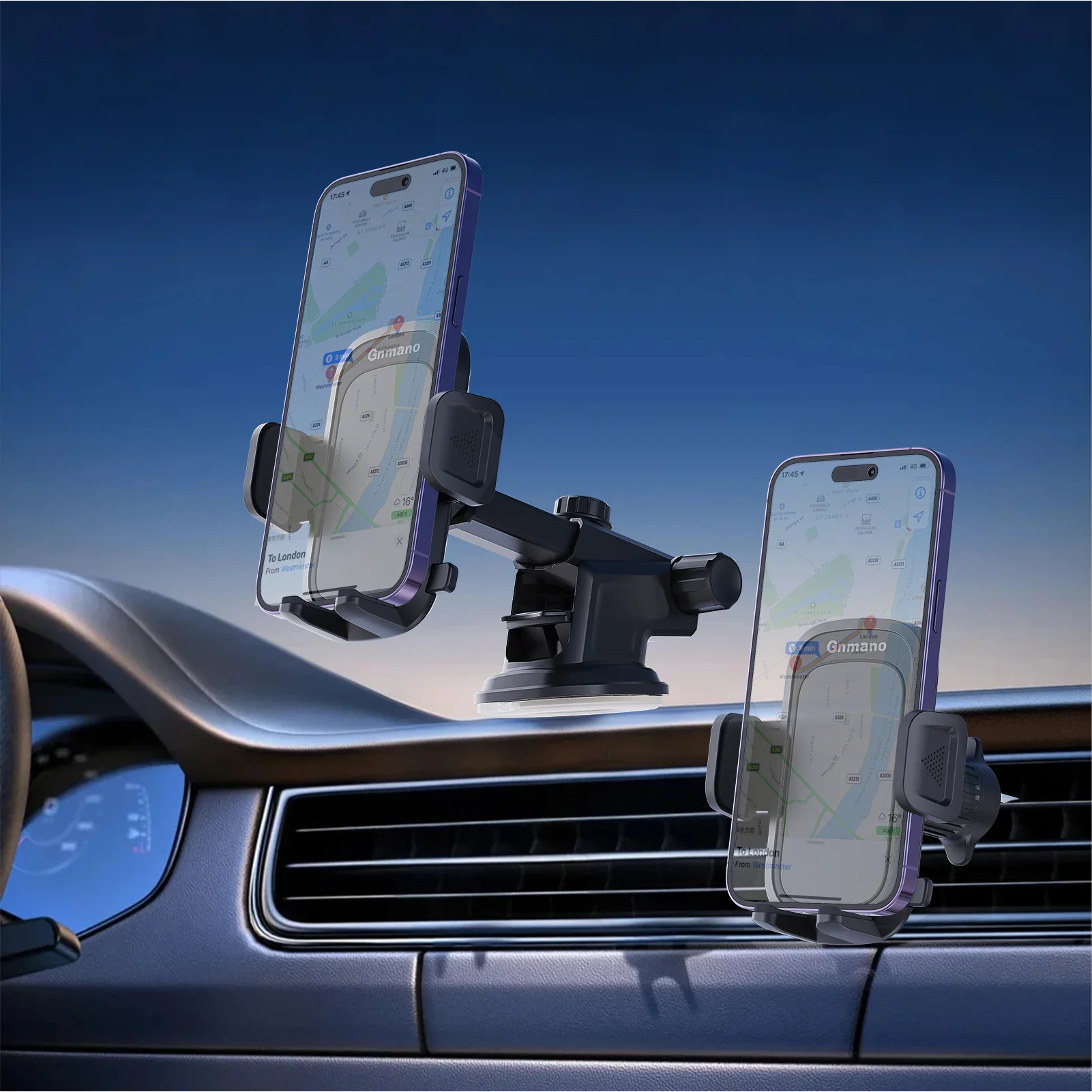 Homhu Autotelefonhalter Schwerkraftständer für IPhone Xiaomi Samsung Auto Mobile Unterstützung für Armaturenbrett Windschutzscheibe Lüftungsschlitze Telefonhalterung