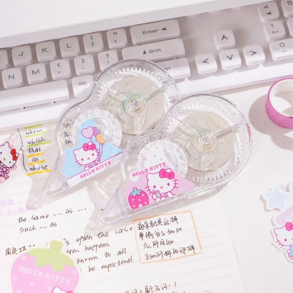 Genuine Sanrio Correction Tape Hello Kitty Smooth Quick Dry Correction Roller For School Office Journal File Daily Writing Fix